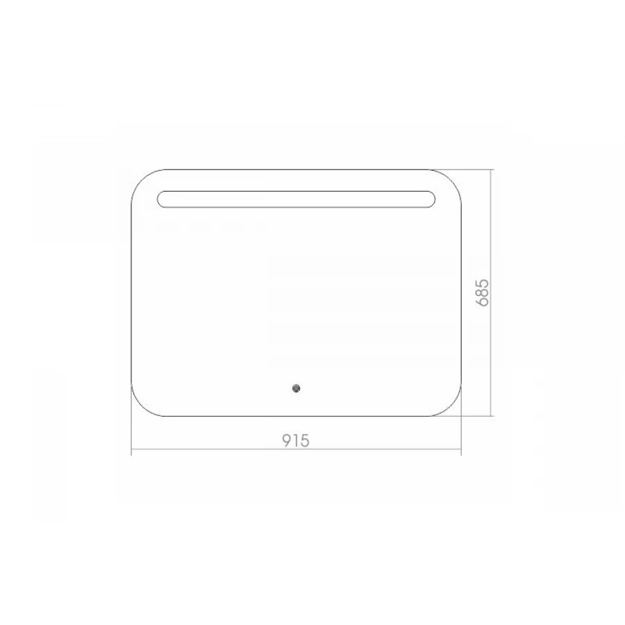Зеркало с подсветкой MixLine Веста 533661 91,5х68,5 см