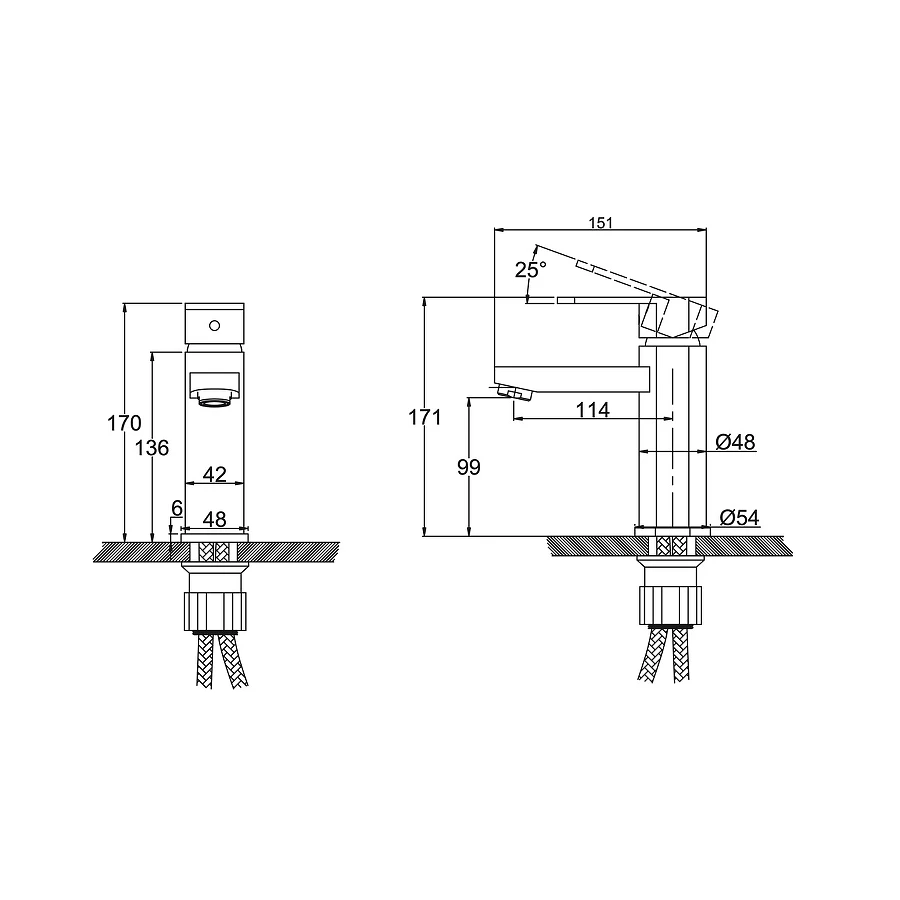 Смеситель для раковины Kaiser Sonat 34011-1Bronze