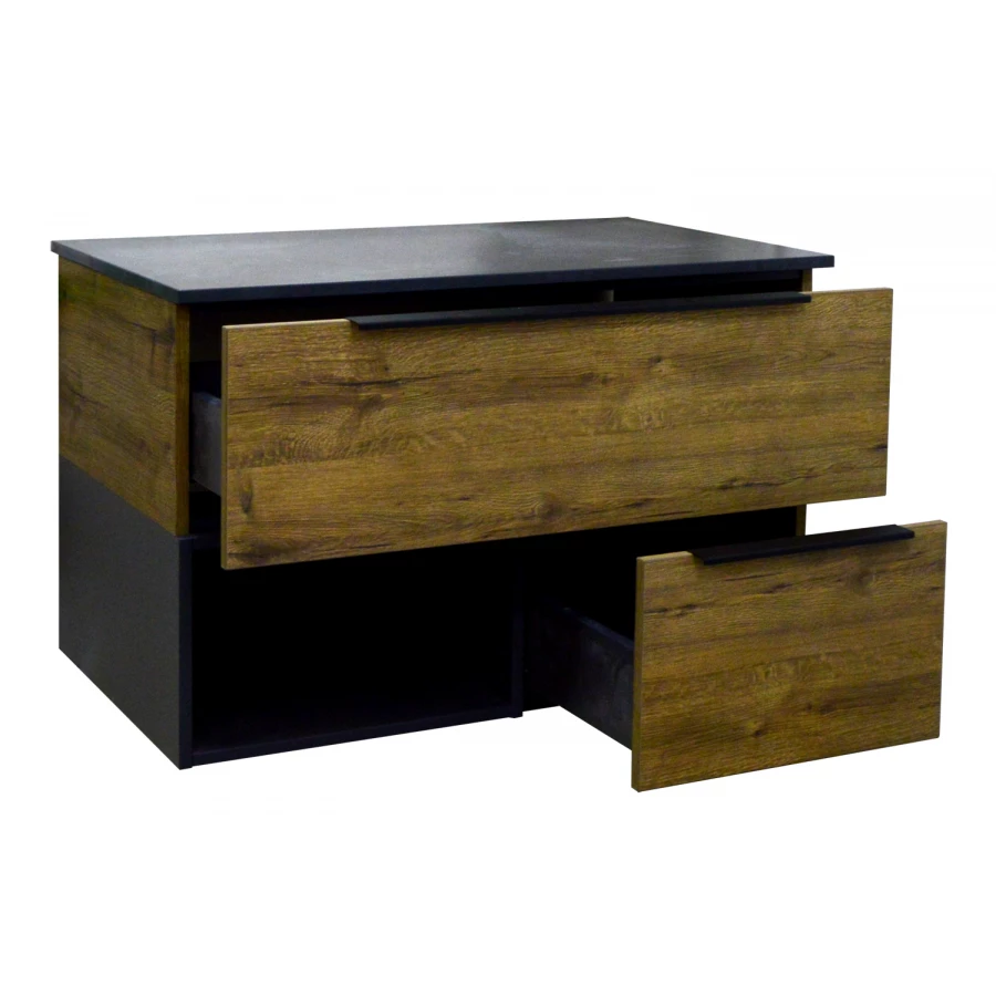 Тумба подвесная Azario Gris 90 с нишей цвет дуб веллингтон CS00080423 90х50х56 см