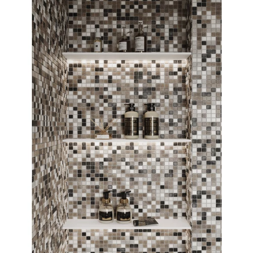 Мозаика Bonaparte Стеклянная мозаика Aspect 20х20 полуглянцевая многоцветная 32,7х32,7 см