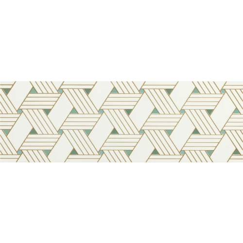 Вставка Coliseumgres Лайфстайл Уайт твист коричневый 25х75 см