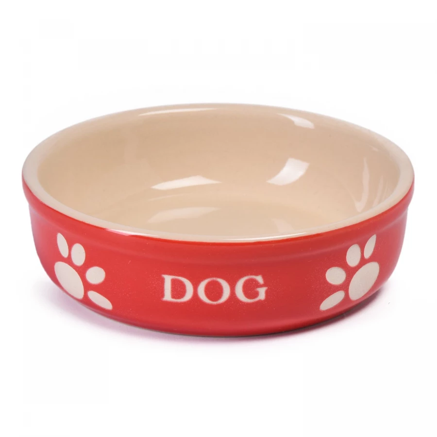 Миска Nobby Dog красная с рисунком керамика 0,13 л