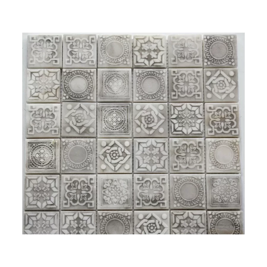 Мозаика из натурального камня Art&Natura Equilibrio 48x48 глянцевая серая 3641C 30х30 см