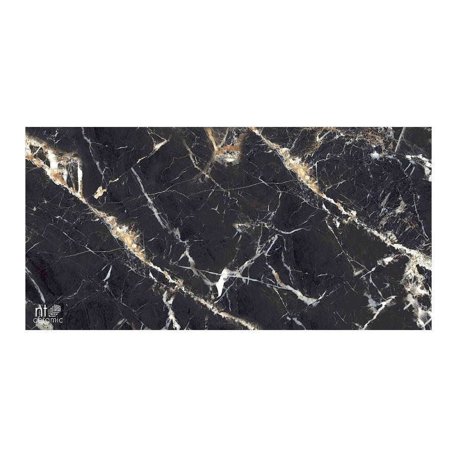 Керамогранит NT Ceramic Marmo Black Lamos High Gloss Глянец NTT99529P 120х60 см