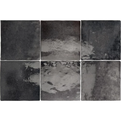 Плитка керамическая Equipe Артисан Грапhите / Artisan Graphite глянцевая темно-серая 24462 13,2х13,2 см