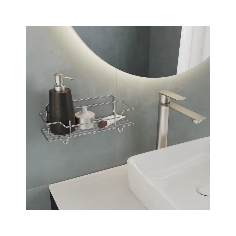 Полка Milardo Grid одноярусная прямая проволока стальная хром GRICS1CM44