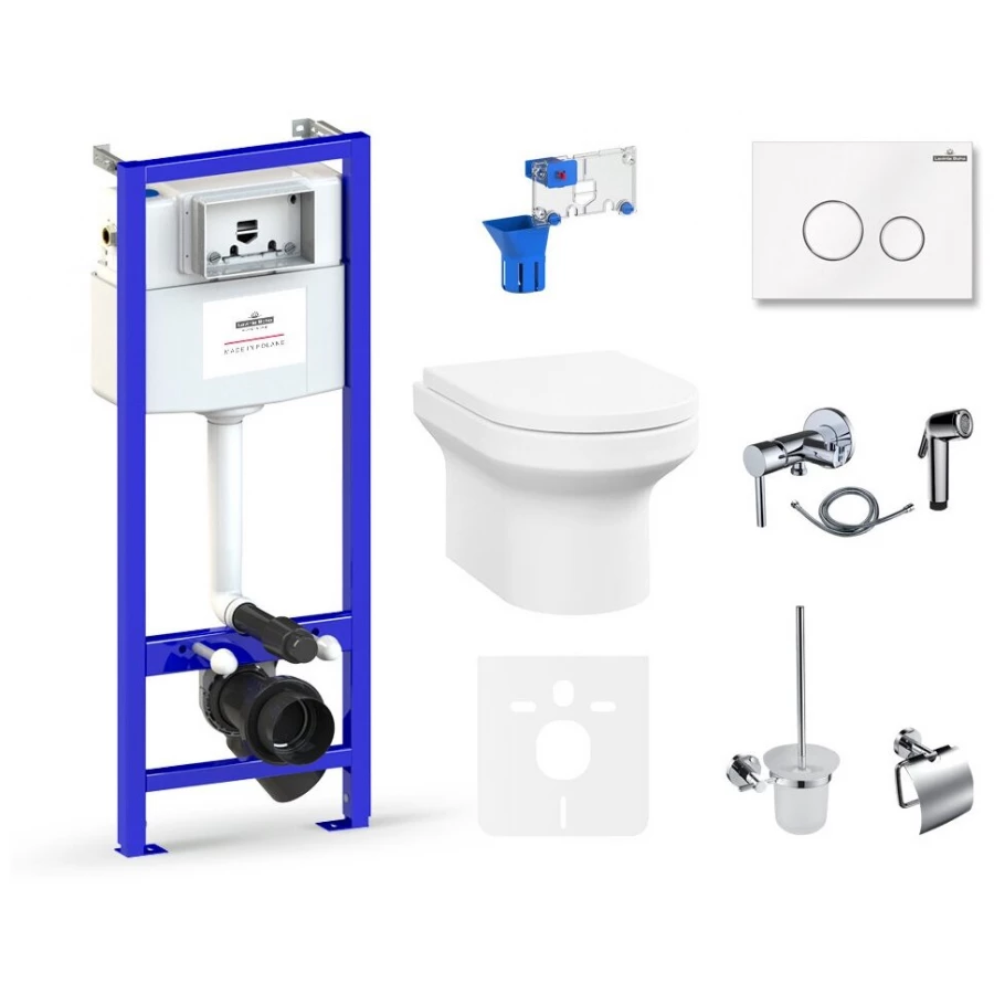 Унитаз Lavinia Boho Relfix Grance Hill Rimless 75110749 (комплект 10 в 1)