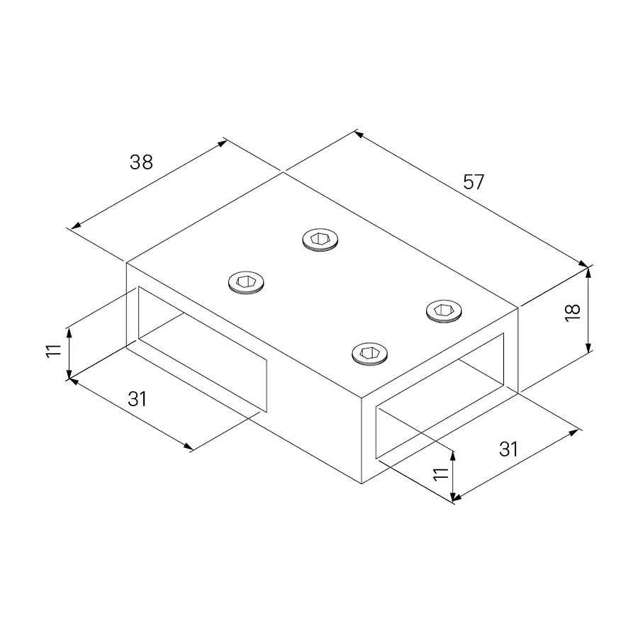 Коннектор каркаса душевой перегородки IDDIS Slide (SLI1GS0i23)