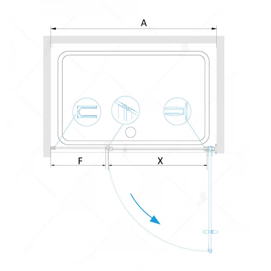 Душевая дверь RGW HO-012 350601209-11 900 прозрачное