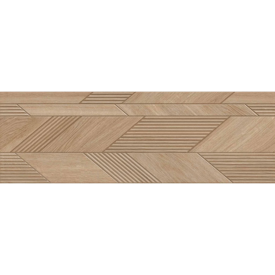Плитка Saloni Venatto Graphic Oak матовая коричневая 90x30 см