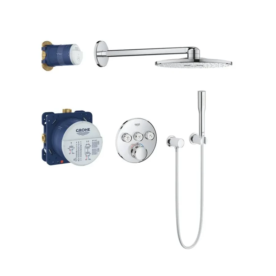 Душевой комплект с термостатом Grohe Grohtherm SmartControl с внутренней частью 34705000