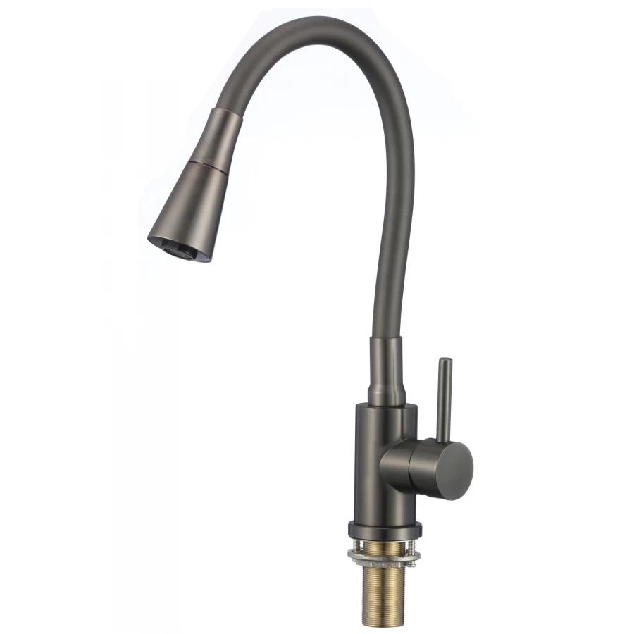 Смеситель Savol для кухонной мойки графит S-3002QM-06