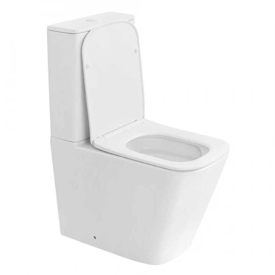 Унитаз Abber Rechteck компакт белый матовый безободковый смыв торнадо AC1210TMW