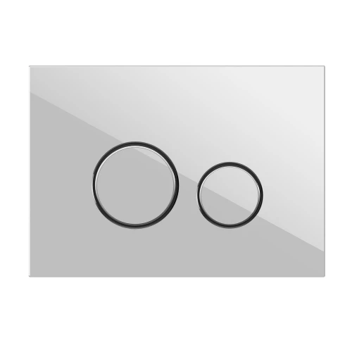 Кнопка Cersanit Twins стекло белый A64116