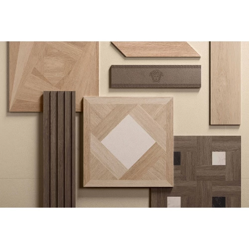 Керамогранит Versace Leatherwood Carousel Honey Nat 3D R матовый бежевый PF60020118 60х60 см