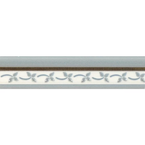 Плитка настенная Ape Ceramica Orleans Moldura Tarragone Gold Aqua Marine глянцевая голубая S002621 15х4 см