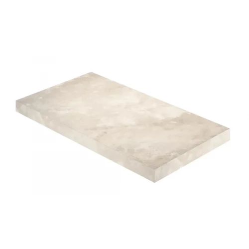 Ступень угловая правая из керамогранита ColiseumGres Riviera Ривьера Уайт матовая белая 620070002857 60х33 см