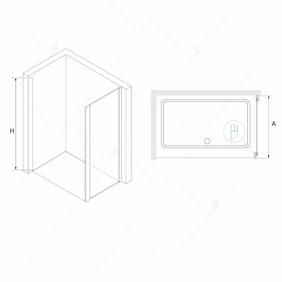 Боковая панель RGW Z-01 Прозрачное 01220109-11 90 см