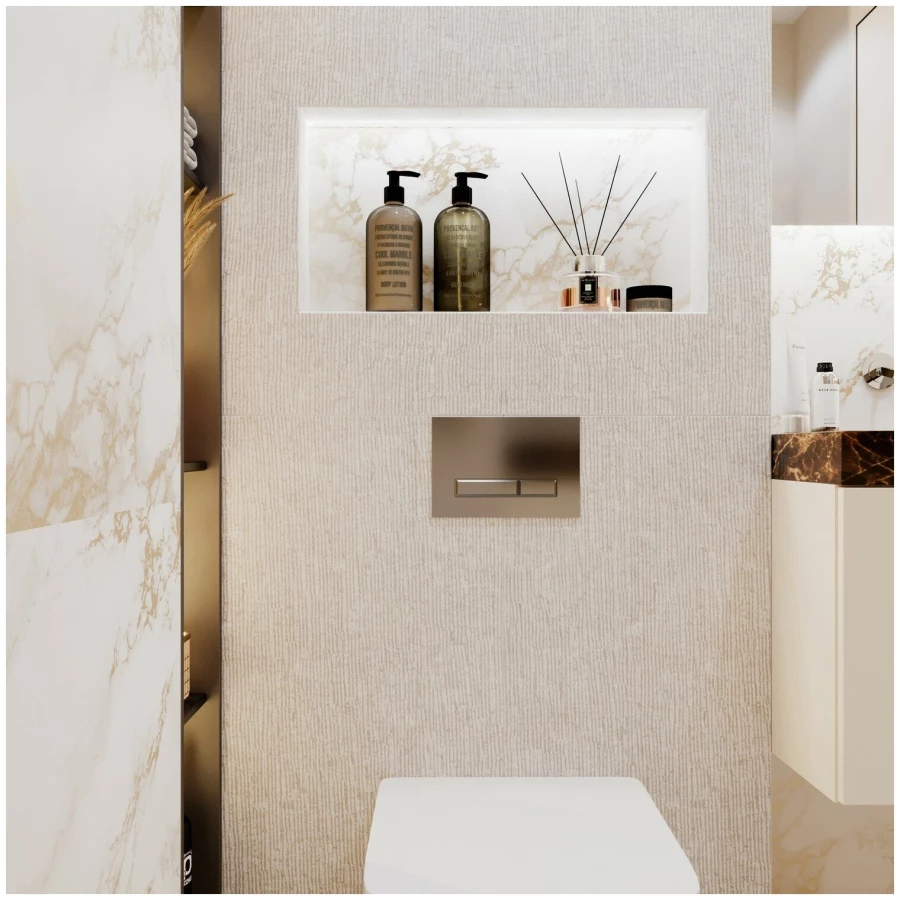 Комплект бачка скрытого монтажа для приставного унитаза Lavinia Boho Relfix 77030055 (комплект 3 в 1)