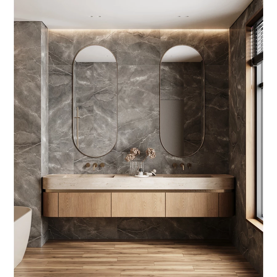 Керамогранит Arcadia Ceramica Pulpis Nero Carving Lappato серый CL4002-A 120х60 см