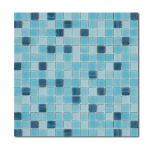 Стеклянная мозаика Rose Mosaic Aquatica Oriental R+ 2x2 смесь глянцевая голубая rose-oriental 32,7x32,7 см