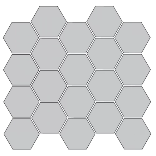Мозаика ТехноАрт керамогранит Эксагон Р17 чип 47 многоцветная 28х26 см