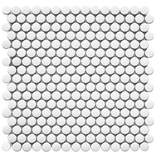 Керамическая мозаика Starmosaic Penny Round White Matt 31,5х30,9 см