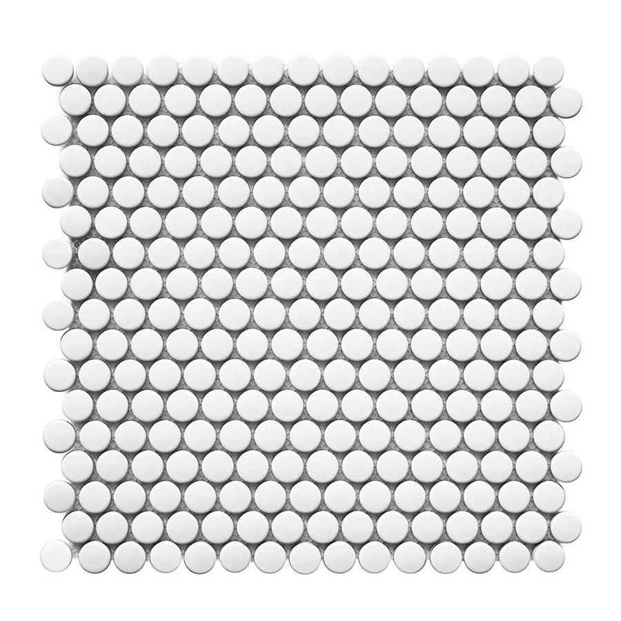 Керамическая мозаика Starmosaic Penny Round White Matt 31,5х30,9 см