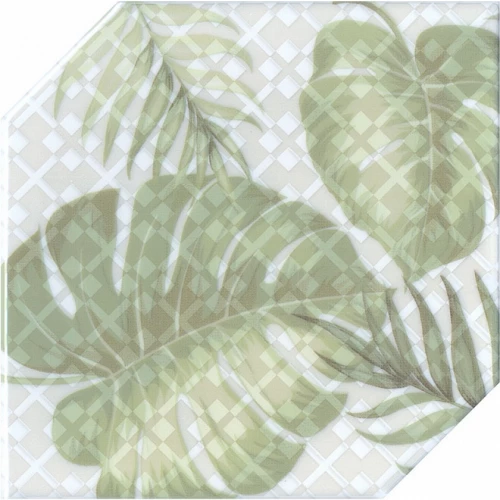 Плитка настенная Kerama Marazzi Мируар Декор глянцевый зеленый HGD/A226/18006 15х15 см