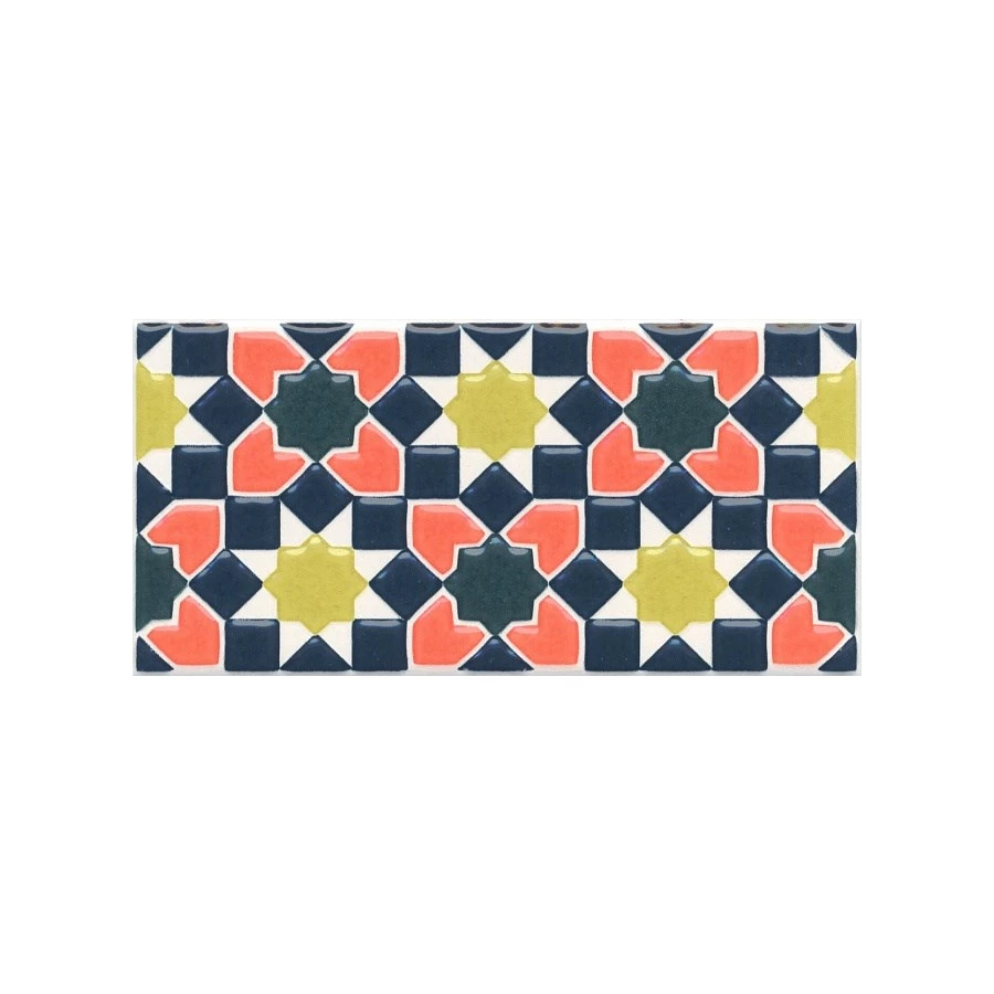 Плитка настенная Kerama Marazzi Алькасар Декор глянцевый синий HGD/A326/16000 15х7,4 см