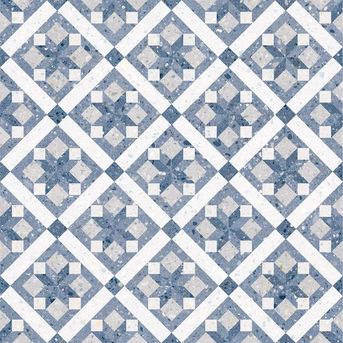 Керамогранит Global Tile Westfall орнамент синий 40*40 см