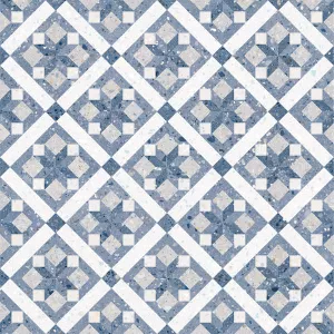Керамогранит Global Tile Westfall орнамент синий 40*40 см