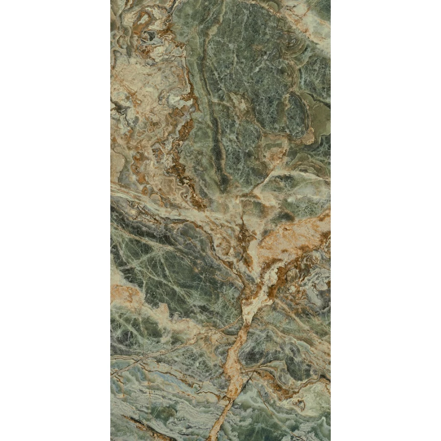 Панно Kerama Marazzi Риальто Нобиле 1 лаппатированное обрезное зелёное SG593522RA/D 238,5x119,5 см
