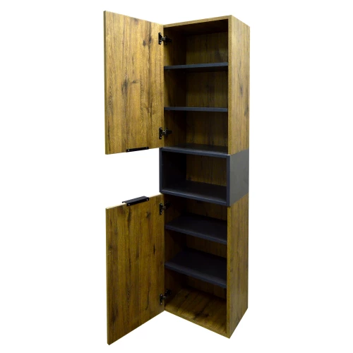 Пенал подвесной Azario Gris 40 универсальный цвет дуб веллингтон CS00080417 40х32х160 см