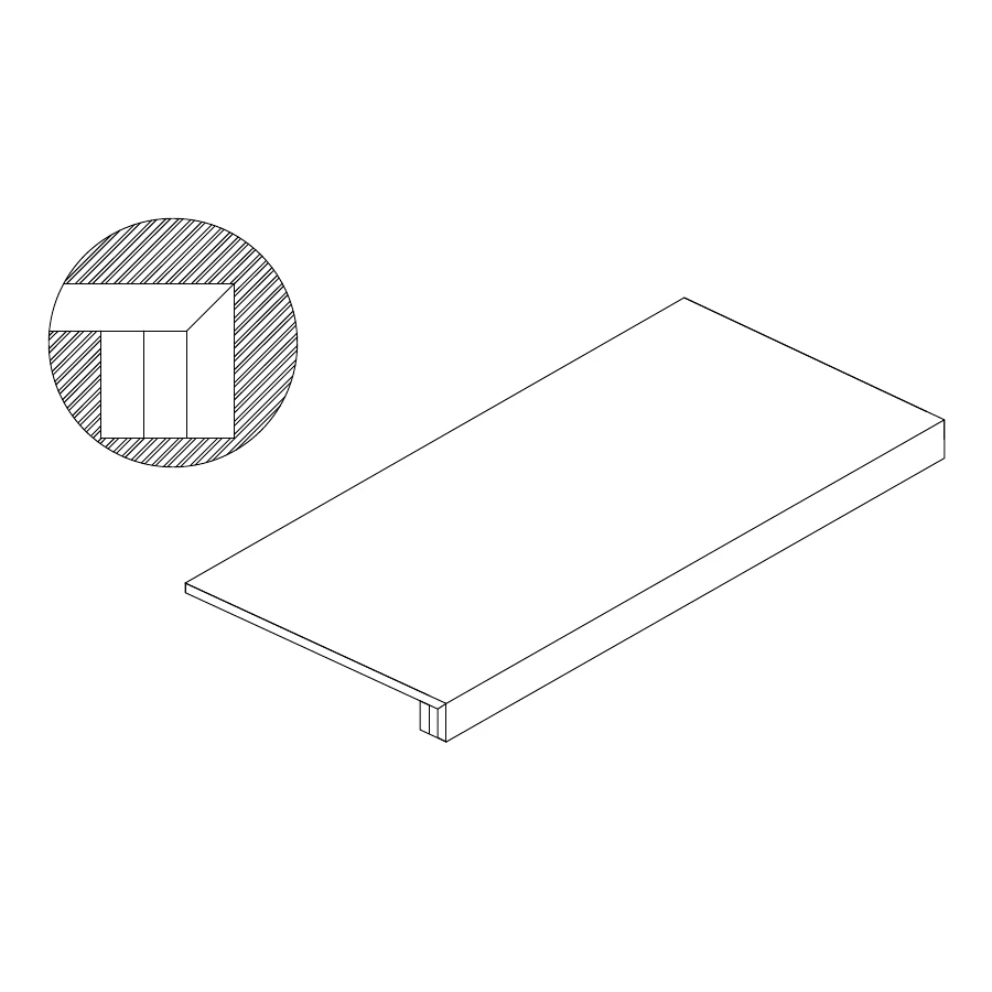 Ступень ТехноАрт керамогранит составная фронтальная с 2 усилителями РСС180 многоцветная 180х30 см