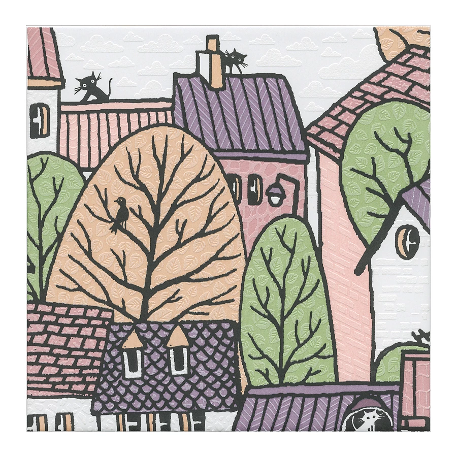 Декор Kerama Marazzi Городок 1 матовый фиолетовый OS/A222/5009 20x20 см