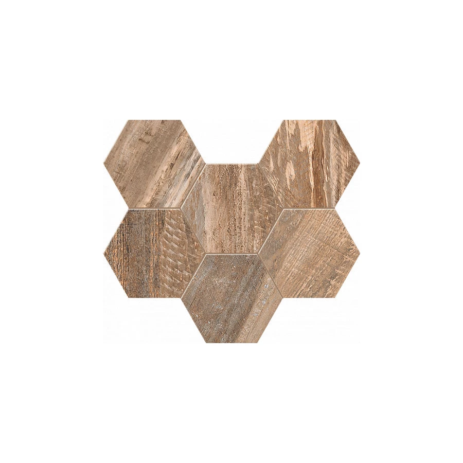 Мозаика Estima Spanish Wood SP02 Hexagon неполированная 32646 28,5х25 см