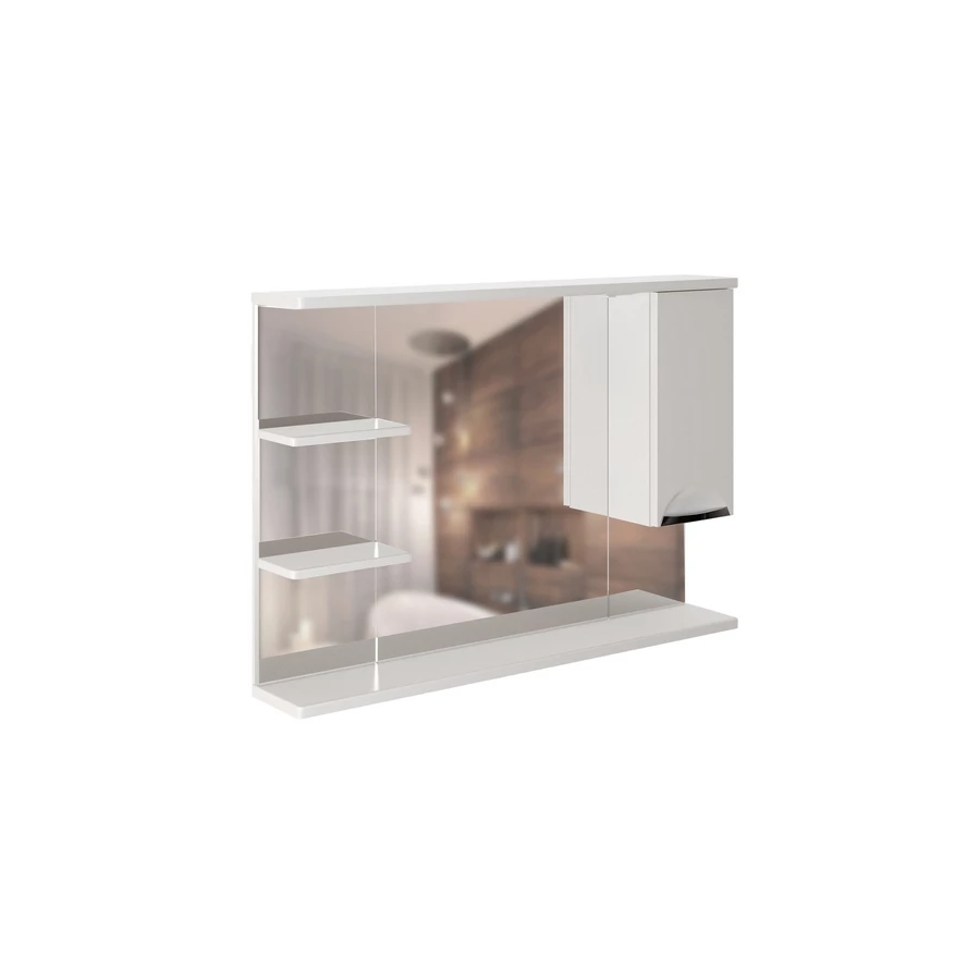 Шкаф навесной ЭТЬЕН-100 Mixline правый с подсветкой ПВХ