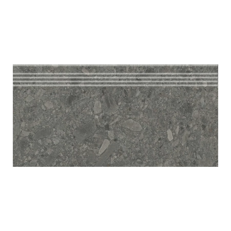 Ступень из керамогранита Kerama Marazzi Чеппо ди Гре матовая серая DD606220R\GR 60х30 см