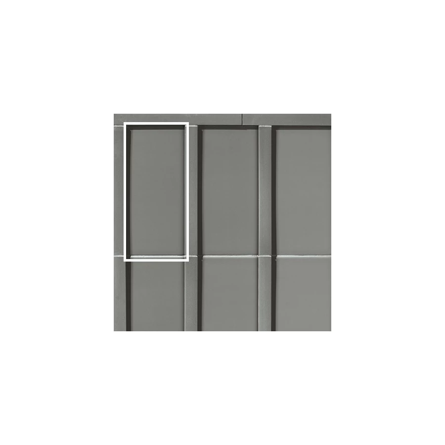 Плитка настенная Mutina Мотиво Лиместоне / Motivo Limestone матовая серая BOV06 28х14 см