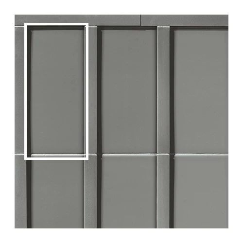 Плитка настенная Mutina Мотиво Лиместоне / Motivo Limestone матовая серая BOV06 28х14 см