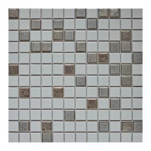 Мозаика из керамогранита Pixel mosaic Керамическая мозаика чип 25х25 мм сетка Pix 647 31,5х31,5 см