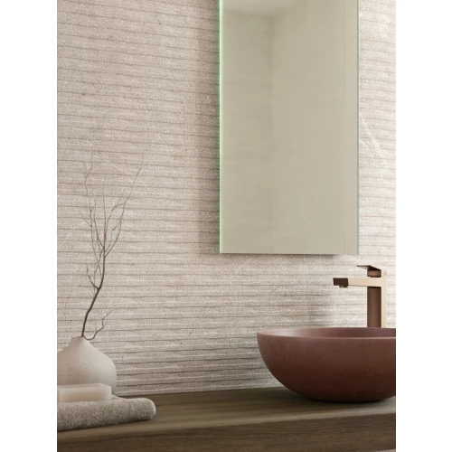 Плитка настенная Porcelanosa Саддле Топо Соин / Saddle Topo Coin матовая бежевая 100363991 120х45 см