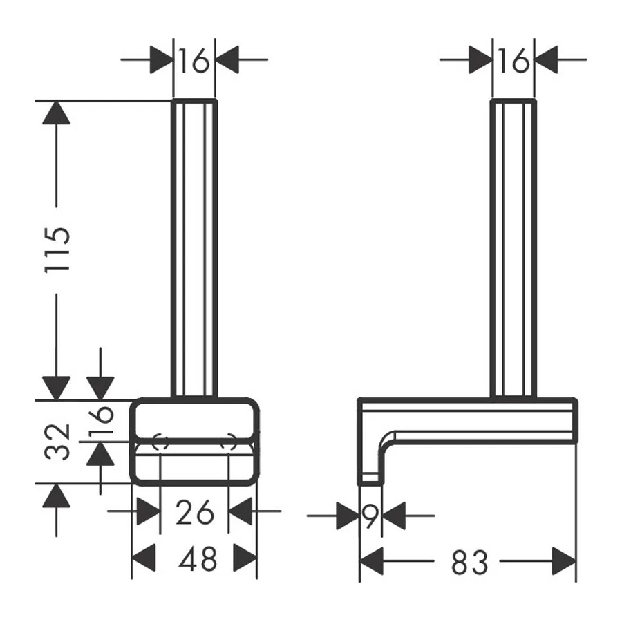Держатель запасного рулона туалетной бумаги Hansgrohe AddStoris матовый белый 41756700