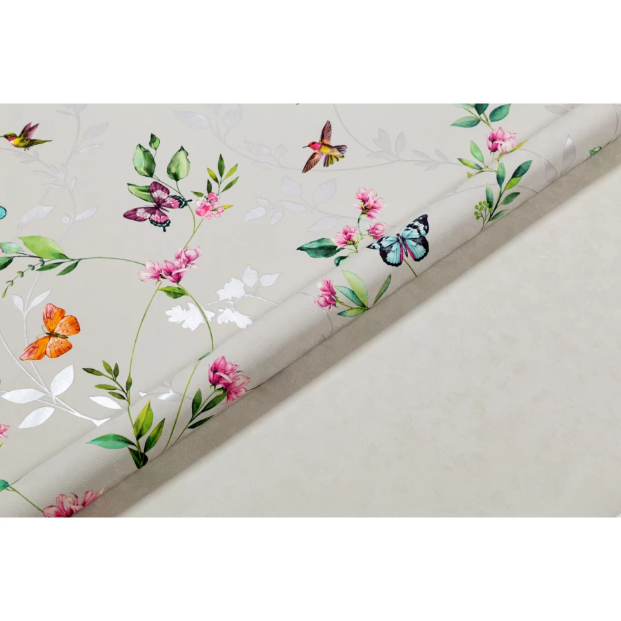 Обои флизелиновые Palitra Home HomeColor Summer серые HC71517-47 1.06х10.05 м