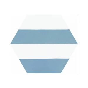 Керамогранит Codicer Hex. Porto Capri Blue бело-голубой 25x22 см