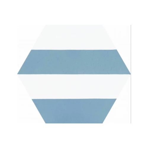 Керамогранит Codicer Hex. Porto Capri Blue бело-голубой 25x22 см