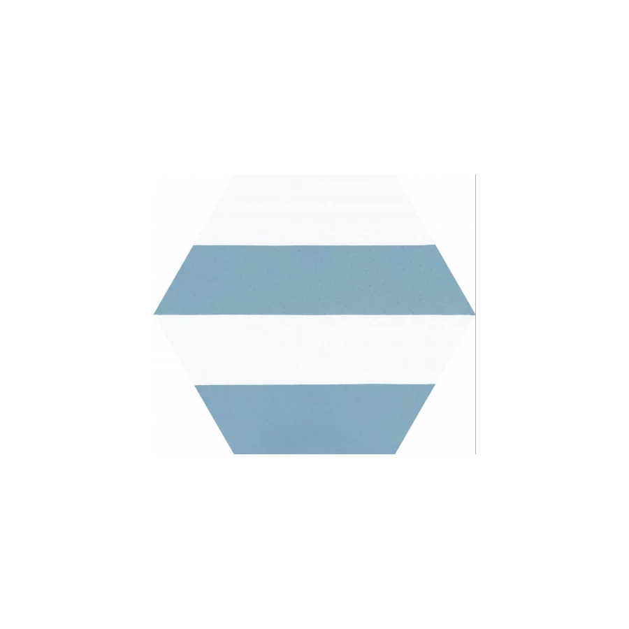 Керамогранит Codicer Hex. Porto Capri Blue бело-голубой 25x22 см