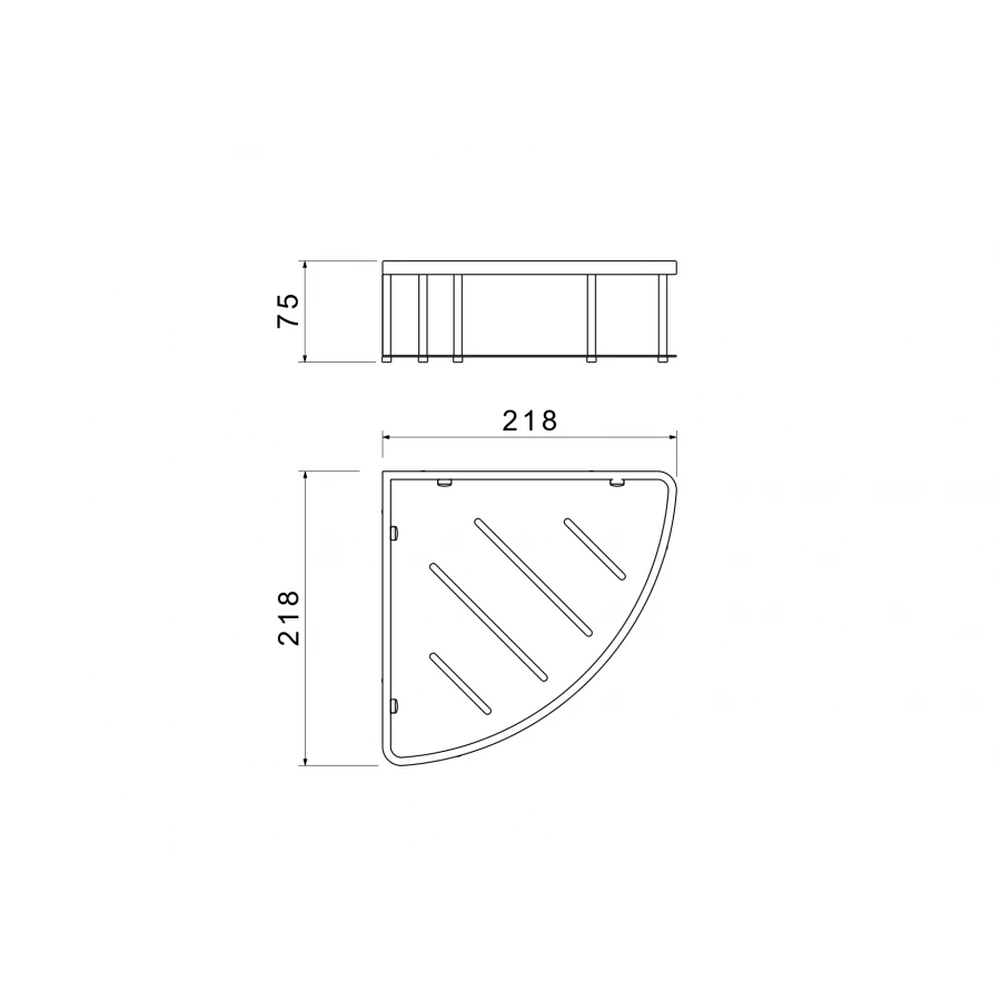 Угловая полка Aquatek AQ4926CR