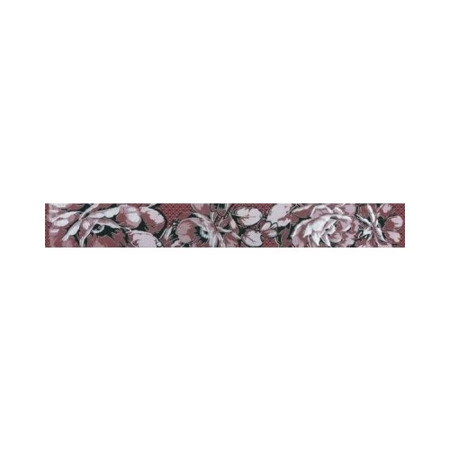 Бордюр Нефрит-Керамика Аллегро бордо цветы 5х40 см
